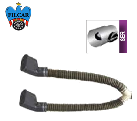 Doble Boquerel oval de goma en Y para dos escapes dobles, toma de sonda CO y sistema de cierre Y-BGA