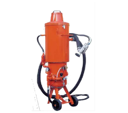 Portable and stationary sandblasting machines